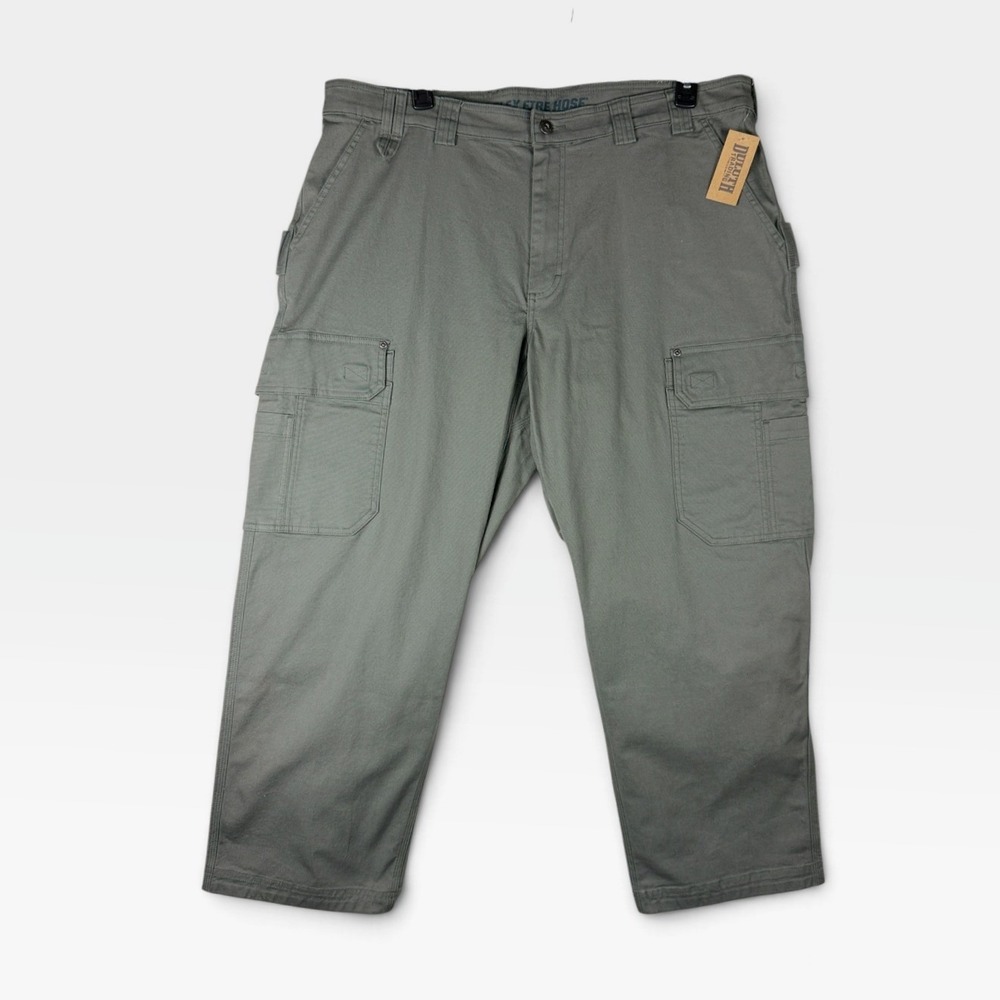 Duluth Trading Co Cargo DuluthFlex Fire Hose Mens 42x30 Grey Work Pants NWT